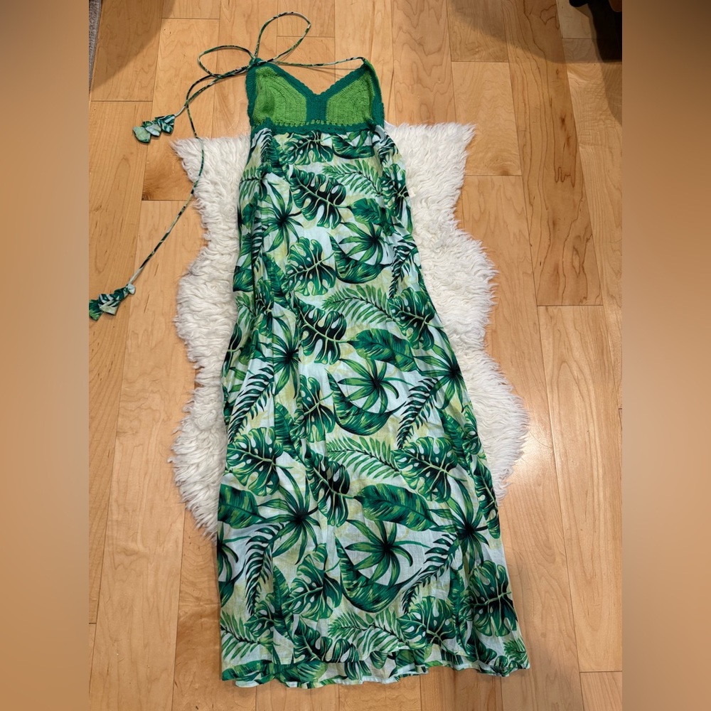 DEBBIE KATZ willow dress halter crochet size small NWT